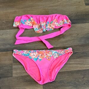 American Eagle Outfitters Vibrant Pink Swimwear Set